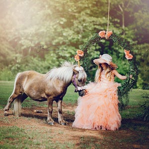 Caprina coral aqua blush pink gold unicorn horn for horse or pony image 2