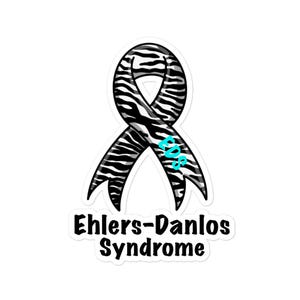 Ehlers-Danlos Syndrome Ribbon Bubble-free stickers