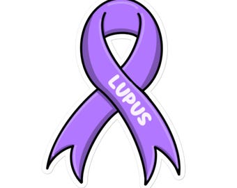 Lupus Awareness Ribbon Bubble-free stickers