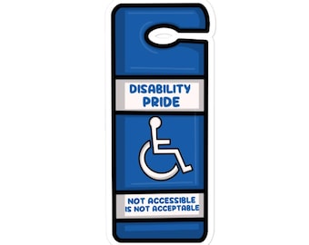 Disability Pride Disabled Not Disposable Parking Permit Bubble-free stickers