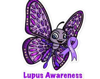 Lupus Awareness Bubble-free stickers