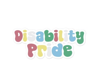 Disability Pride Bubble-free stickers