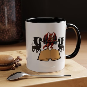Dragon Coffee Mug, Mythical Creature Tea Cup, Fantasy Lover Gift, Dragon Lover Decor, Unique Ceramic Mug, Magical Animal Drinkware