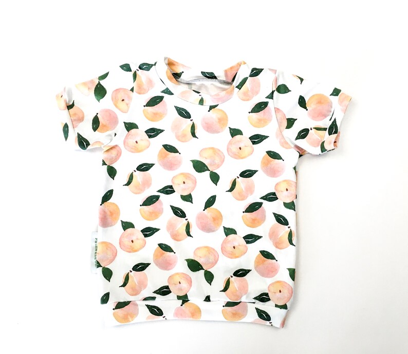 peach print baby clothes