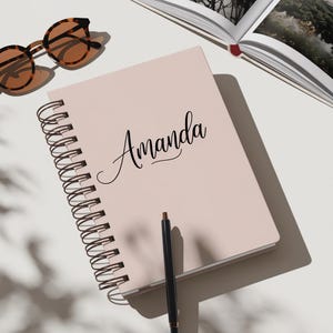 Personalized Spiral Notebook Custom Notebooks Women Monogrammed Notebook Custom Spiral Notebook Personal Monogrammed Gift Gratitude Journal