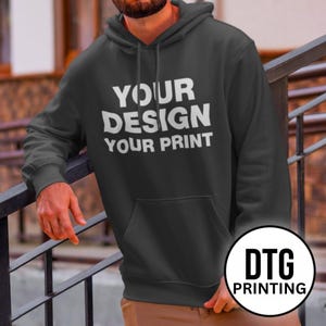 Custom Text Hoodie, Personalized Text Hoodie, Your Design, Your Photo Hoodie, Personalized Gift, Add Your Own Text, Custom Logo Hoodie