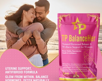 TP BalanceHer / Suplemento herbal para mujeres / Apoyo al equilibrio hormonal y la vitalidad / Cápsulas veganas