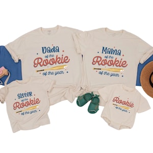 Rookie of the Year 1st Birthday Shirt: Matching Family Baseball Tee