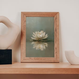 Sage Green Wall Art, Lotus Flower, Japandi Wall Art, Wabi Sabi Wall Art, Botanical Print, Spa Wall Art, Above Bed Art, Digital Download image 16