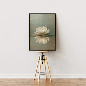 Sage Green Wall Art, Lotus Flower, Japandi Wall Art, Wabi Sabi Wall Art, Botanical Print, Spa Wall Art, Above Bed Art, Digital Download image 10