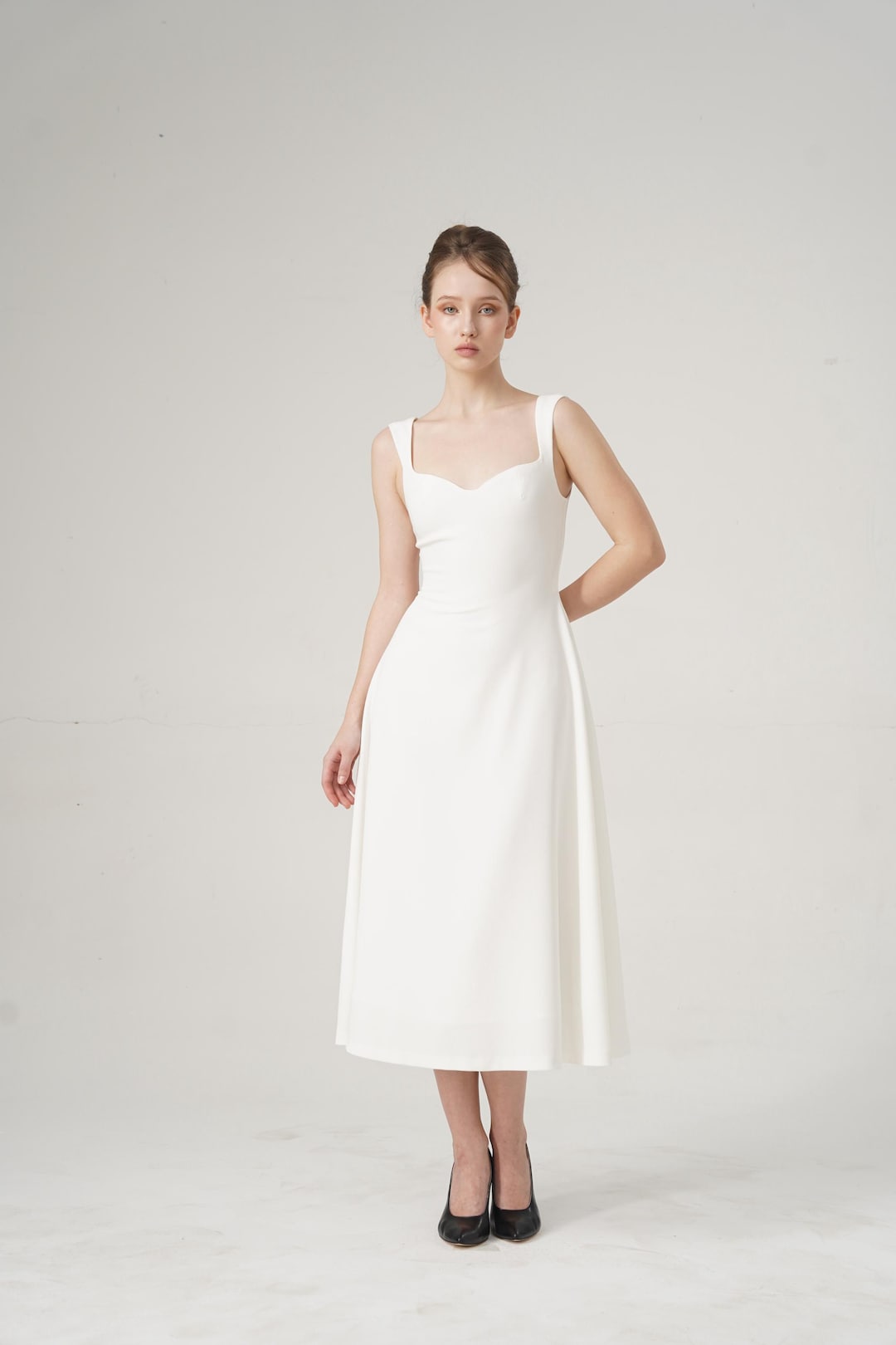 white mini dress graduation strapless Wedtrend Women Little Ruffled A Line Dress, Ivory / US10 LaceEmail main image 0
