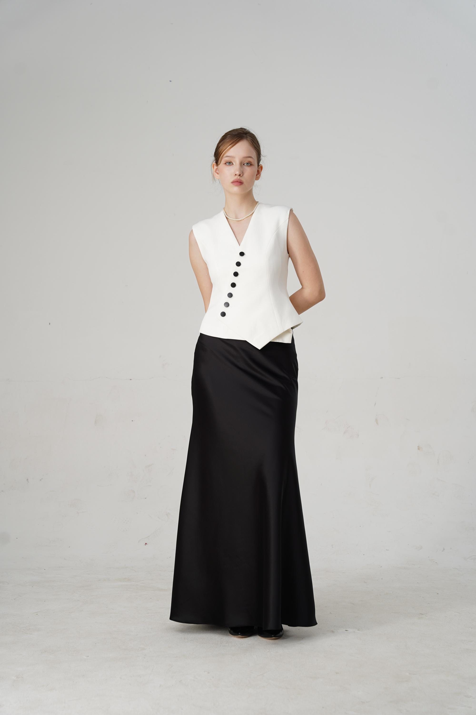 Black Evening Skirt and White Blouse - Etsy Black Evening Skirt and White Blouse - Etsy