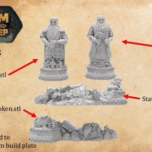 Dwarven Statues, Kingdom of Durak Deep - MESBG