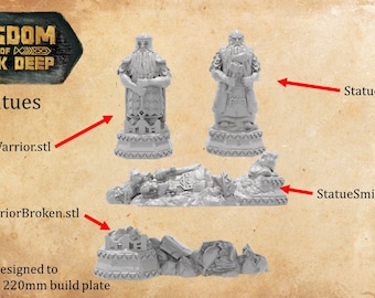 Dwarven Statues, Kingdom of Durak Deep - MESBG