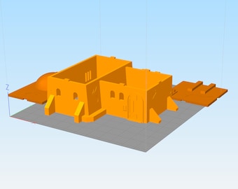 Star Wars Legion Terrain - File STL digitale - Medium Desert House