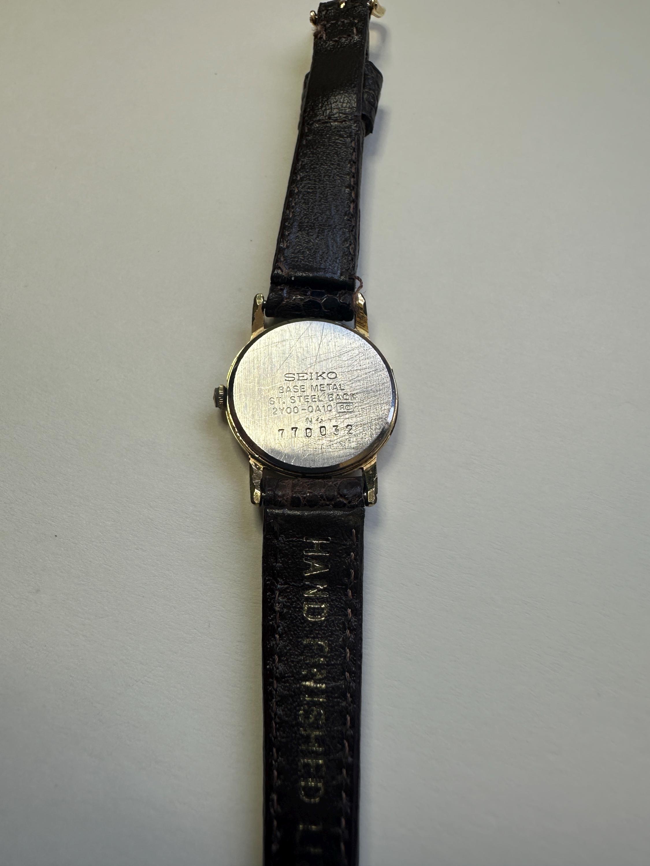 ウエルズ社・ＳｏI id Ｂr a s s Ｃa r r i a g e時計 Vintage Seiko SX Gold Tone Hand Finished Lizard Band 2Y00-0A10 - Etsy