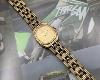 Vintage Seiko Gold Tone Cocktail Watch 2P20-5329