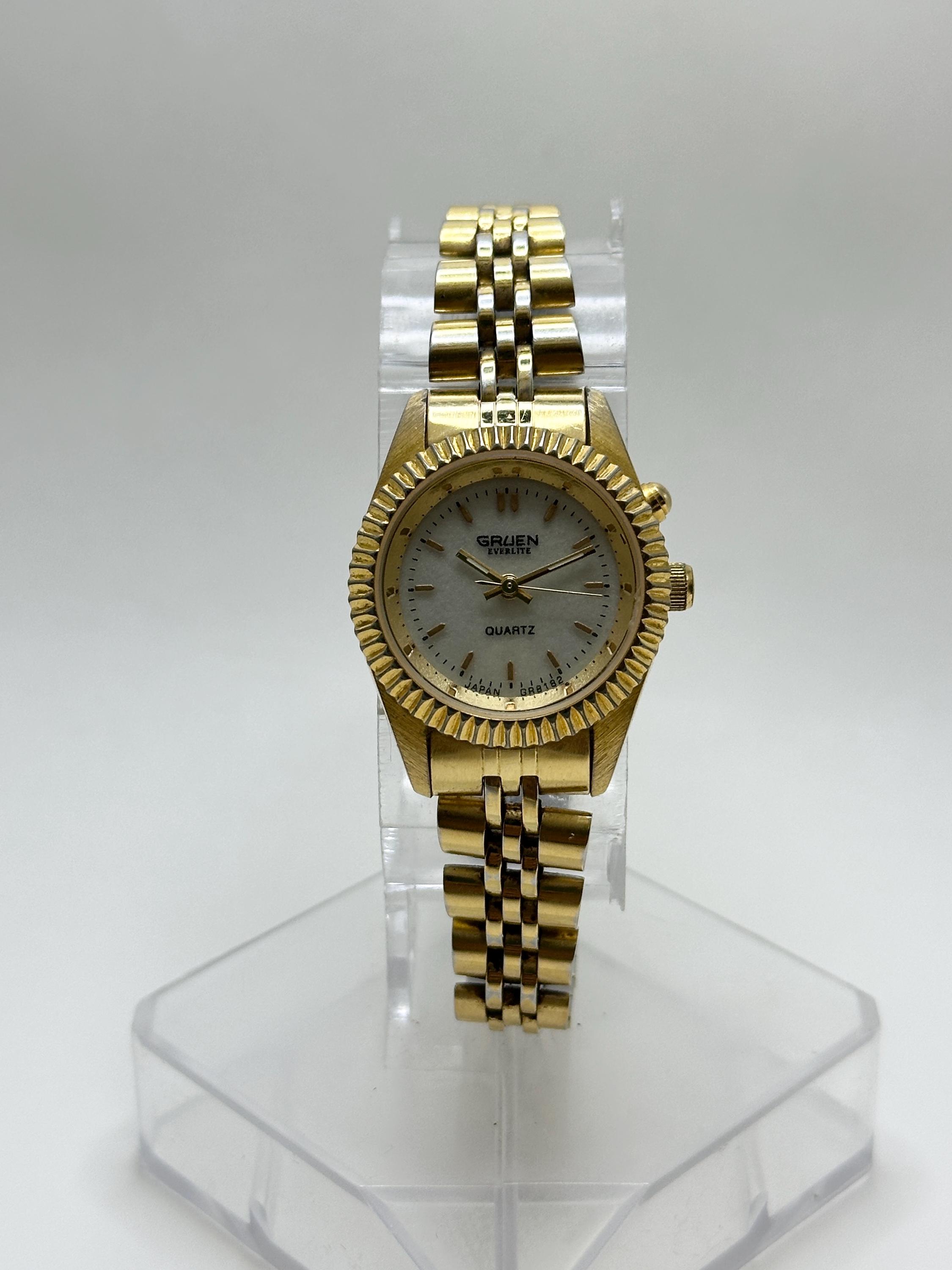 Gruen Everlite Dual Tone Watch Two Tone Panther Bracelet Watch by Gruen – PreAdored® main image 4
