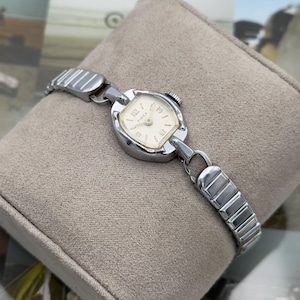 Vintage Timex Manual Wind Textured Dial CHR. Plated Cocktail Watch
