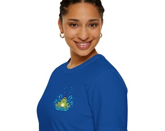 Camiseta de rana / Ilustración caprichosa, camiseta unisex de algodón