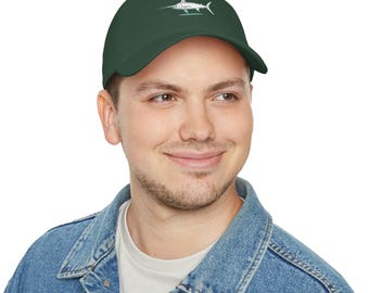 Gorra de béisbol con diseño de pez espada, regalo para amantes de los animales, accesorio de pesca, gorra ajustable para uso diario.