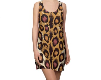 Leopard Print Racerback Dress: Women's Summer Casual Cover-Up