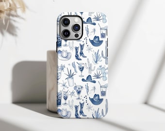 Etui na telefon Coastal Cowgirl Blueprint, etui na telefon East Coast Coquette Collage, iPhone 17 16 15 14 13 12 11 Pro Max, Samsung S25 S24 Ultra