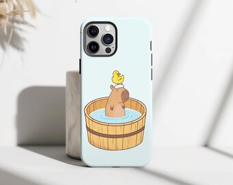 Cute Capybara Phone Case, Cute Animal Lover Phone Cover for iPhone 17 16 15 14 13 12 11 Pro Max, Samsung Galaxy S25 S24 S23 S22 S21 Ultra