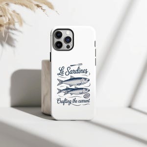 Retro Sardine Tin MagSafe Phone Case, Sardines Moodboard Phone Cover, Italian Summer Gift, iPhone 16 15 14 13 12 11 Pro Max, Samsung S25 S24