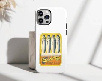 Puszka na sardynki w stylu vintage z Francji, etui na telefon MagSafe w stylu retro z puszką na sardynki, prezent z motywem włoskiego lata, iPhone 16 15 14 13 12 Pro Max, Samsung S25