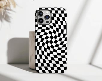 Gingham MagSafe Phone Case, iPhone 17 16 15 14 13 12 11 Pro Max, Samsung S25 S24 S23 Ultra, Cute Pastel Checkered Initial, Gift for Her