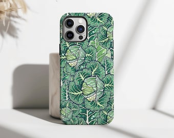 Green Cabbages Phone Case, Aesthetic Vegetable Garden Art Cover for iPhone 17 16 15 14 13 12 11 Pro Max, Samsung S25 S24 S23 S22 Ultra