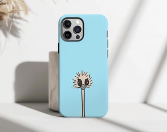 Fun Ostrich Phone Case, Funny Animal iPhone Case, Cute Bird Samsung Cell Case, Tough MagSafe Slim, iPhone 17 16 15 14 13 12 11, Samsung S25