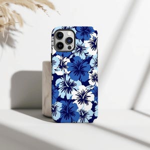 Hibiscus Phone Case Tropical Hawaiian Flower Cover for iPhone 16 15 14 13 12 11 Pro Max, Samsung S25 S24 S23 Plus Ultra, Floral Tech Gift