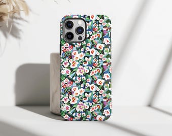 Floral Dream Phone Case, Wildflower Embroidery, Vintage Floral Phone Case, iPhone 17 16 15 14 13 12 11 Pro Max, Samsung S25 S24 S23