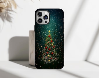 Christmas Tree Phone Case, Elegant Holiday Case, Festive Phone Cases, Winter Phone Cover, iPhone 17 16 15 14 13 12 11Pro Max, Samsung S25