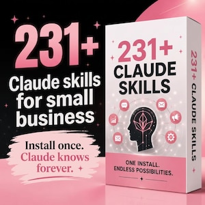 231+ Claude AI Skills Bundle for Small Business | AI Business Tools Pack | Marketing, Sales & Growth Toolkit