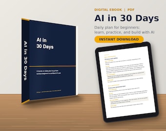 30日間電子書籍｜初心者向けAIガイド｜毎日のプロンプトプラン｜AIプロンプトの活用法｜AIデジタルダウンロード