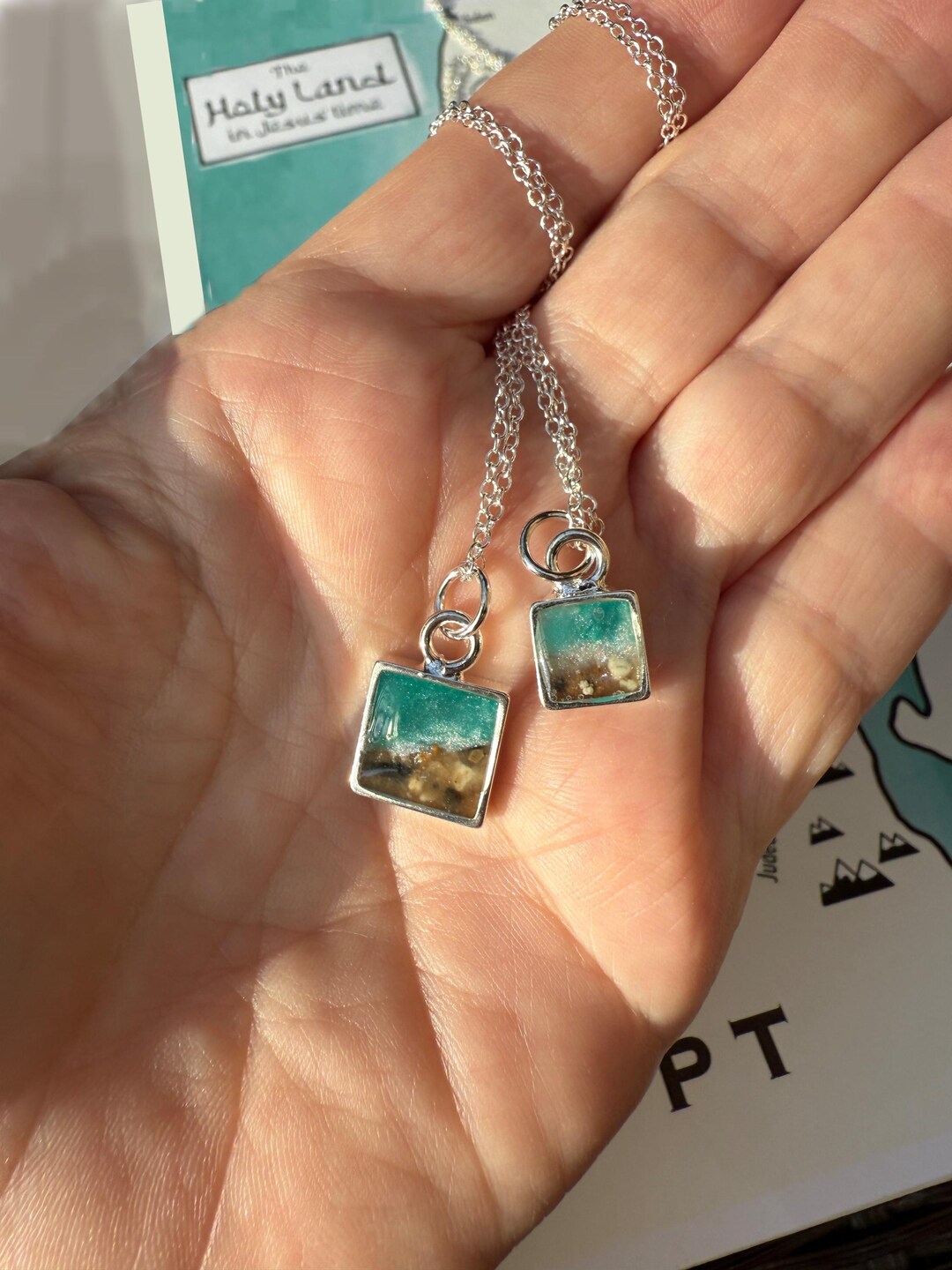 Holy Land and Sea of Galilee Christian Necklace