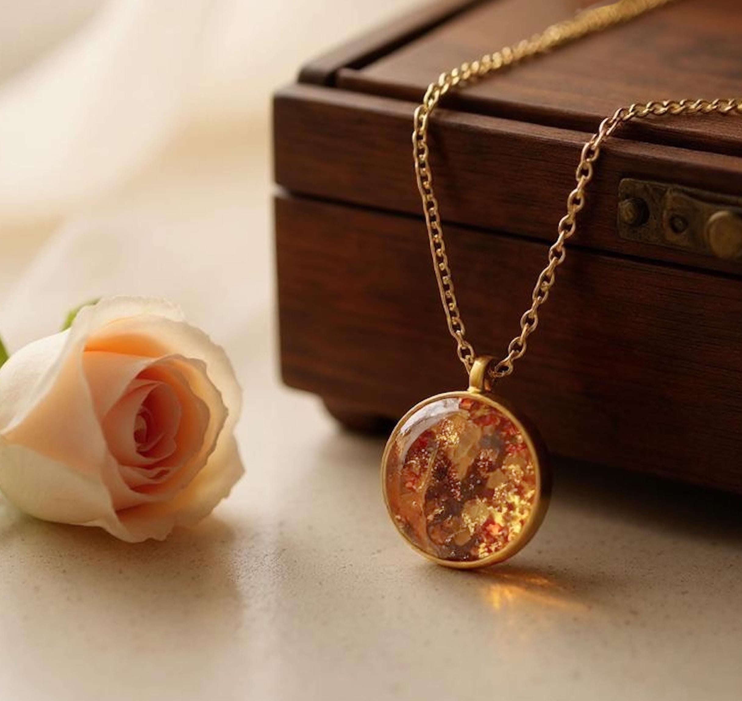 Unique Gold Frankincense and Myrrh Gold Christian Faith Necklace