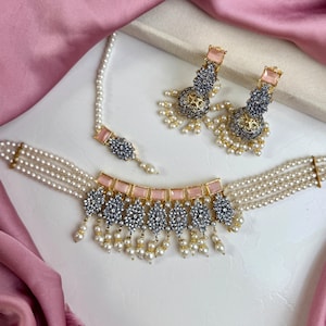 Gold Plated Brass Jewelry Set | statement jewelry / indian wedding jewelry | Indian Pakistani Wedding Jewelry / pakistani jewelry