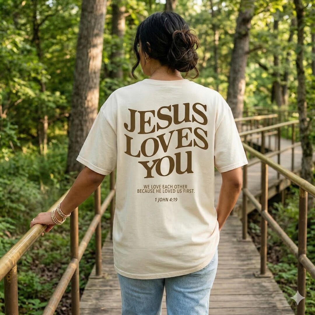 Jesus Loves You Christian T-shirt, Bible Verse Worship Apparel - Etsy