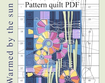 Art quilt pattern, applique "Warmed by the Sun."