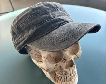 2000s Y2K Goth Grunge cross messenger cadet military newsboy baker boy cap hat Cadet Hat Mcbling - Etsy main image 3