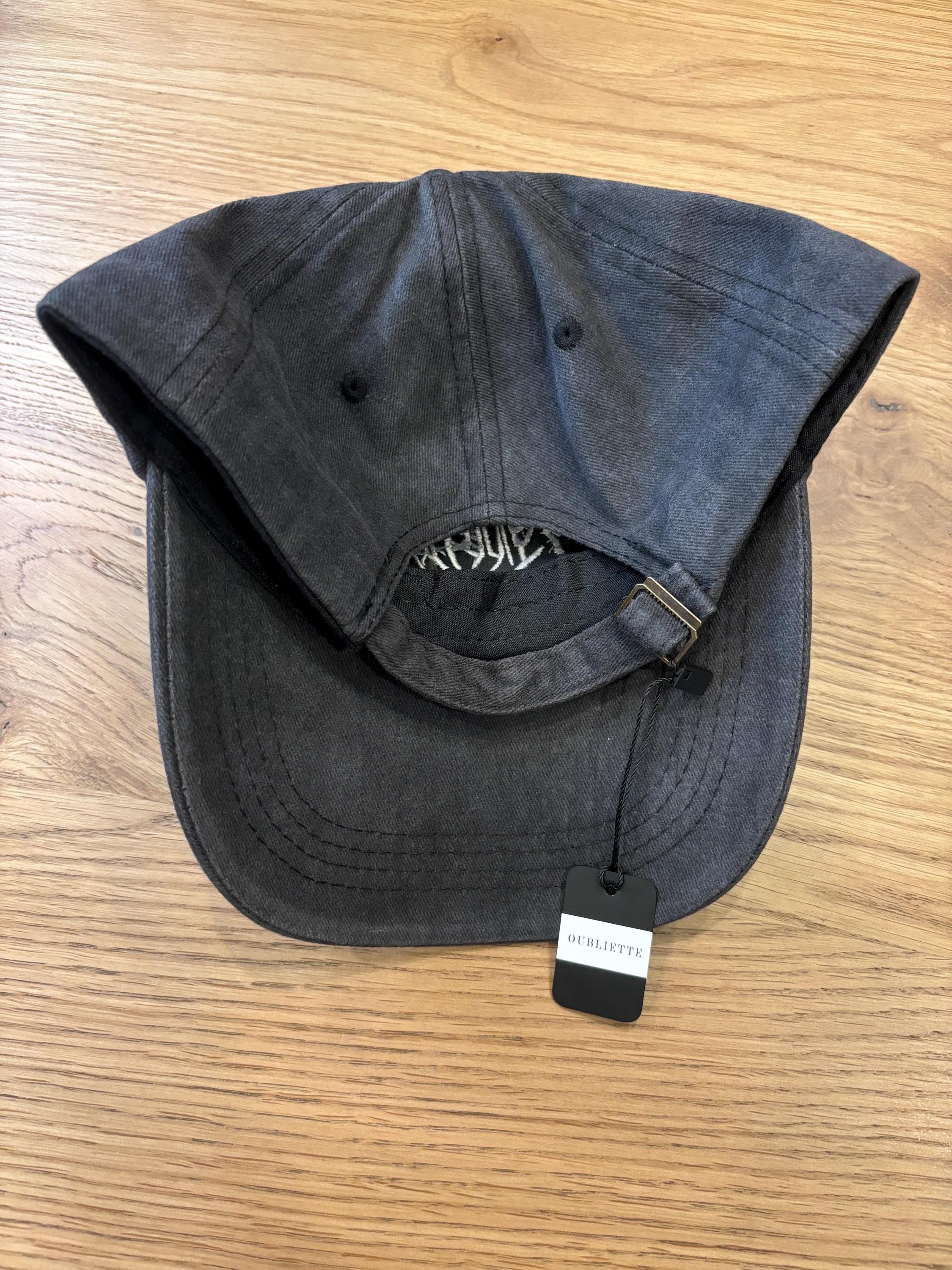 Cyber Y2K Baseball Cap: Vintage Black Wash Grunge Hat - Etsy display picture 1