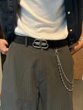 Y2K Gothic Wallet Chain: Silver Cross Double Pants Chain, Grunge Jeans Accessory