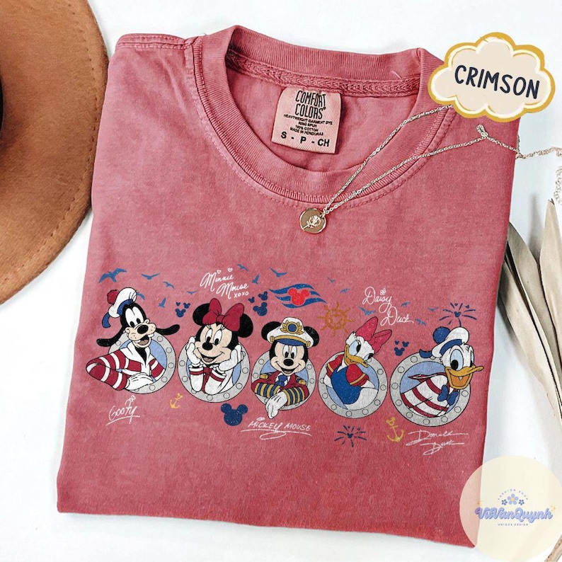 Vintage Mickey & friends signature Disney Cruise Line shirt, Family matching Wish Dream Magic Wonder Destiny Treasure Fantasy shirt bild 4