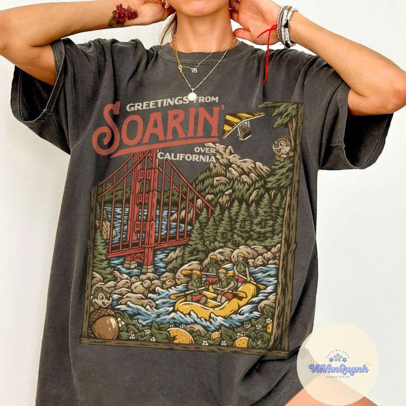 Vintage Disney Soarin' Over California Comfort Colors Shirt, Disney ...