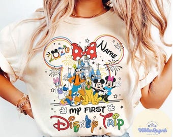 Personalized Disney trip 2026 shirt, Custom Name Mickey & friends Family matching shirts, family vacation 2026 Disney World Disneyland trip