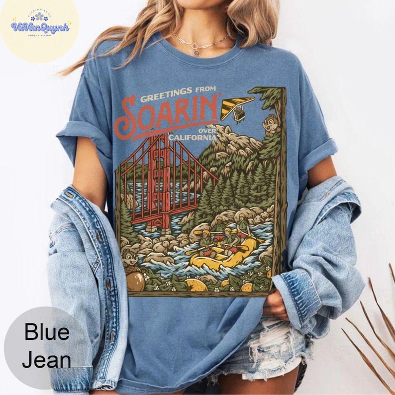 Vintage Disney Soarin' Over California Comfort Colors Shirt, Disney ...